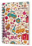 Accuprints Wiro Hard Bound Size A5 (6 By 9 Inch) Notebook Diary Ruled 200 PagesNotebook Diary