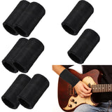 Boao 8 Pieces Slays Sweatbands for Guitarists 6 Inch Wristbands Guitar Players Wristbands Black Wrist Sweatband for Musicians Ba
