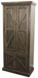 American Heartland Mfg. Rustic Double Door Pantry, Rustic Driftwood