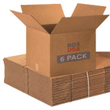 BOX USA Moving Boxes Large 20L x 20W x 15H 6-Pack - Corrugated Cardboard Box for Shipping, Mailing, Packing, Packaging and Stora