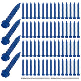 MorningRo 200 Qty 1/4 x 1-1/4 Hex Head Diamond Tip Concrete Screws Anchor with Drill Bit for Anchor Masonry, Block, Brick, Cemen