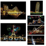 Georgie Porgy Scratch Picture Set DIY Craft Sets for Children Adults Magic Scratch Paper A3 City Scratch Paper for Christmas Bir