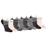 Saucony Womens RunDry Performance Super Lite NoShow Athletic Socks, Pink Assort (8 Pairs), Medium