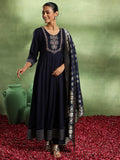 Libas Women'S Viscose Rayon Printed Kurta Set (49416, Blue, 2Xl