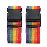 Tumery Suitcase Belts, Adjustable Luggage Straps, Bright Colors Travel Packing Straps With Quick Release Buckle (Set Of 2)