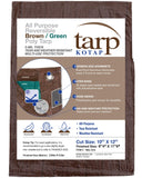 Kotap 10 x 12 Ft. AllPurpose MultiUse Protection/Coverage 5mil Poly Tarp, Reversible, Waterproof, Brown/Green, (TBG1012)
