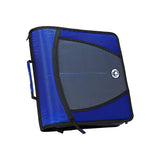 Case It 169802 Caseit Mighty Zip Tab 3Inch 3Ring Zipper Binder Blue (D146 BLUE)