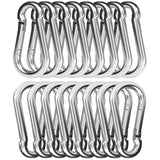 EPHECH 30PCS 3 Heavy Duty Spring Snap Hook, M8 5/16 Galvanized Steel Snap Hook Carabiner Quick Link Carabiner Clip, 500LBS Holdi