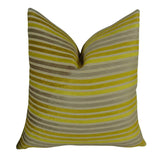 Plutus Brands Plutus Fork Valley Handmade Throw Pillow, 20 X 30 Queen, Lime/Gray