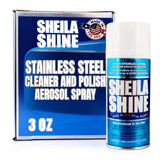 Sheila Shine 3oz Stainless Steel Cleaner and Polish Cleans, Polishes & Protects Kitchen Appliances, Refrigerators, Sinks, Oven