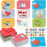 Motiskyy 72 Pack Appreciation Cards Bulk and 72 Pack Rustic Envelopes 72 Pcs Stickers 4 x 6 Inch Blank Inside Postcards for DIY