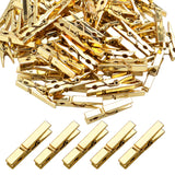 Mini Plastic Clips, 100 Pieces Utility Photo Clips Paper Peg Clothes Line Clips 3.5 x 0.5 x 0.7cm, Gold