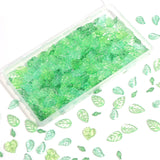 Beadtales 340Pcs Green Acrylic Leaf Beads Charms Cute Maple Tree Leaves Pendants Leaf Beads Caps for Bracelets Necklaces Earring