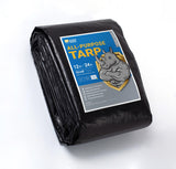 GUARD SHIELD Tarps Heavy Duty Waterproof 12x24 Feet Black Poly Tarp Cover Square Outdoor Thick UV Resistant Tarpaulin with Gromm