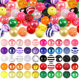 Huquary 50 Pcs 20 mm Beads for Pens Bubblegum Large Round Gumball Acrylic Chunky Rhinestone Colored Resin Chunk Disco Ball Beads