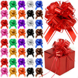 Juexica 30 Pcs Large Christmas Pull Bows for Gift Wrapping 6 Inch Waterproof Ribbon Bow for for Valentine Xmas Wrapping Boxes Gi