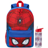 Get Trend Marvel SpiderMan Boys Backpack and Water Bottle, 2 Piece Set