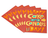 American Greetings Birthday Card Pack, Cake and Candles Day (6-Count)