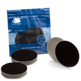 Glass Polish 5 inch (130mm) Pack of 10 Felt Polishing Pads for Polishing Glass, Plastic, Metal and Marble - GP11008