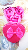 oramsa Beautiful Heart Shaped small Red Tin Box with 3 Little Red Fragrance Roses for Birthday/Anniversary/Valentines Gift