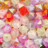BERMRO 16mm Acrylic Beads 90pcs Transparent Color Pen Focal Bead Chunk Bubblegum Beads for DIY Crafting Necklace Bracelet Jewelr