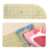 Curved Hot Ruler for Sewing, 12X4 Inch Hot Hem Ruler for Sewing Seam Guide Ruler Sewing Ruler and Guides for Fabric Hemming Tool