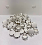 5/8 Inch Plastic Plug, Aluminum Patio Cover Replacement Plugs | 50 Pack (White)