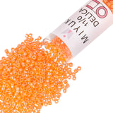Miyuki Delica Seed Beads - Size 11/0 (1.6 mm), DB1563, Opaque Mandarin Luster, 7.2 g, Approx. 1440 Beads, Made in Japan