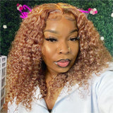 omswet Curly BOB Wig Human Hair 200 Density 5x5 HD Lace Closure Deep Wave Wigs for Black Women Glueless Wear and Go Pre Plucked