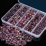 Song Xi 1250PCS 5 Different Size Purple Crystal Beads for Jewelry Making, Rondelle Glass Beads for Bracelets Necklace, Earring a
