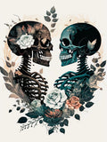 Ekuxom Skull Diamond Art Kits for Adults, 5D Diamond Painting Kits for Adults, DIY Round Full Drill Gem Art Kits for Gifts Home