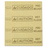 Rubbermaid Commercial OverTheSpill Pad Station, Highly Absorbent, SlipResistant, Caution Wet Floor, Yellow (FG425200YEL)