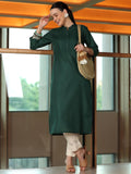 Libas Women'S Silk Regular Kurta (29276_Green Green L