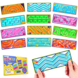 12-Pack Sensory Maze Fidget Toys for Kids & Adults: Quiet Squishy Calming Tools for Autism Children - Anxiety Fidgets for Travel
