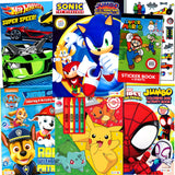 Kids Coloring & Activity Books for Boys Ages 4-8 Featuring Sonic The Hedgehog,Pokemon,Paw Patrol Bundle with Coloring Utensils,