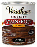 Varathane 225250H OilBased One Step Stain + Poly, Quart, Dark Walnut