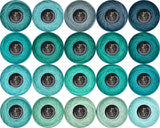 Soft 20 Colors Classic Crochet Thread 20 Pack,100% Cotton (Grey Green-926-563)