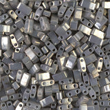Miyuki Tila 5mm Half Cut Galvanized Grey Luster