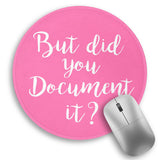Funny Work Mouse Pad, Small Round Mouse Pads for Desk, Cute Mini Travel Mousepad for Wireless Computer Laptop, Office Desk Acces
