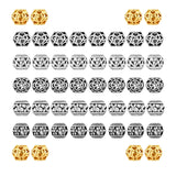 48Pcs Metal Tube Spacer Beads for Jewelry Making Necklace, Silver Large Hole Paracord Beads Bracelets Spacers Craft Loose Beads-