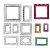 PandaHall Frame Journal Silicone Seal Clear Stamps for Card Making & Scrapbooking, 6.2x4.3inch