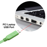Usb 2.0 To Rj45 For Cisco Console Cable, Ftdi Ft232 Chipset + Rs232 Level Shifter, 1.5-Meter In Length