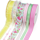 LaRibbons Spring Ribbon Set, Assorted Craft Ribbons 5 Yards Each, Multi-Width Decorative Ribbon for Gift Wrapping, DIY Bows, Eas