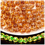 108PCS Glow in The Dark Beads 8mm Luminous Glass Beads, Crystal Round Glow Firefly Glass Loose Spacer Ball with 1 Crystal Thread