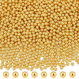 OLYCRAFT 2400Pcs 4mm Mini Golden Pearl Beads No Hole Loose ABS Plastic Pearl Beads Resin Filling Material Bead for Resin Craftin