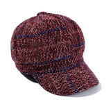 Salty Vintage Grid Baker Boy Cap Purple For Women Stylish | Summer Head Cap Hats For Girls, Kids, Boys | Uv Protection | Adjus