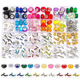 DECYOOL 256 Pcs Large Hole Beads for Jewelry Making,Mixed Color European Beads for Pens and Bracelets Glass Big Hole Spacer Bead