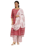 Libas Women'S Cotton Kurta Sets (400073O_Red_L)