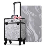 BYOOTIQUE Rolling Makeup Cart on Wheels Hairdressing Brush Bags Hair Tool Travel Suitcase For Nail Bar Studio Cosmetology Beauti