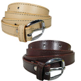 Queery WomenS Pu Leather Belt (Beige, Brown)